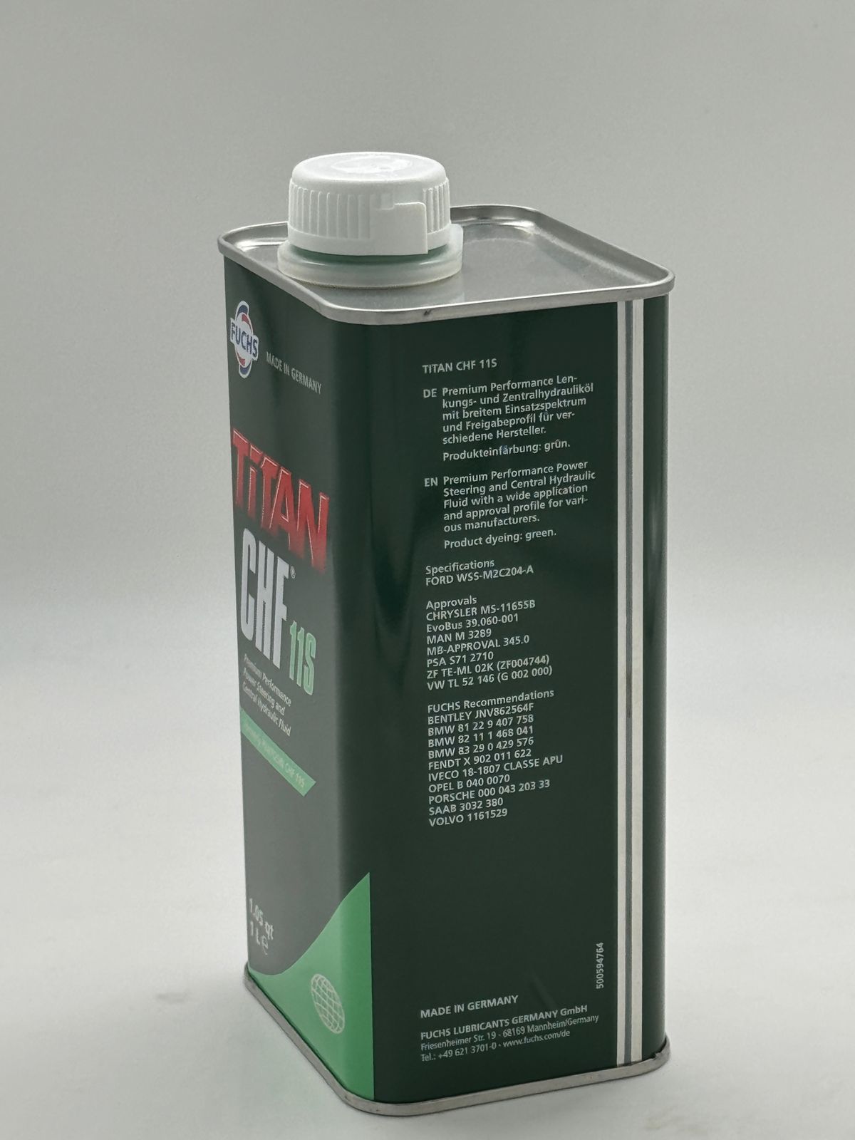 FUCHS Titan CHF 11S| Central Hydraulic Fluid